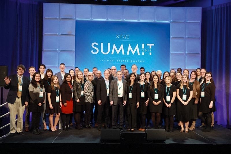 STAT was the recipient of four EPPY awards this year including Best Online News Website with under 1 million unique monthly visitors, Best Business/Finance News on a Website with under 1 million unique monthly visitors, Best Business Reporting with under 1 million unique monthly visitors and Best Use of Data/Infographics with under 1 million unique monthly visitors. This group photo was taken last November at the 2019 STAT Summit event. (Photo provided)