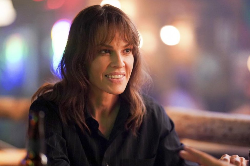 This image released by ABC shows Hilary Swank in a scene from the new series “Alaska.” (Darko Sikman/ABC via AP)