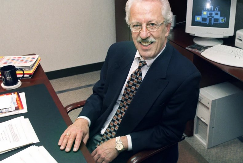Chuck Bohnet, shown at his desk in 1998, rose through the ranks from advertising sales to become general manager of The Forum, head of broadcasting at WDAY, head of the newspaper division at Forum Communications, and served for many years on the board of Forum Communications until his death on June 9, 2022.