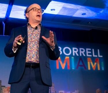 Corey Elliott releases the Borrell “Gen Z” study at Borrell Miami 2023 Conference.
